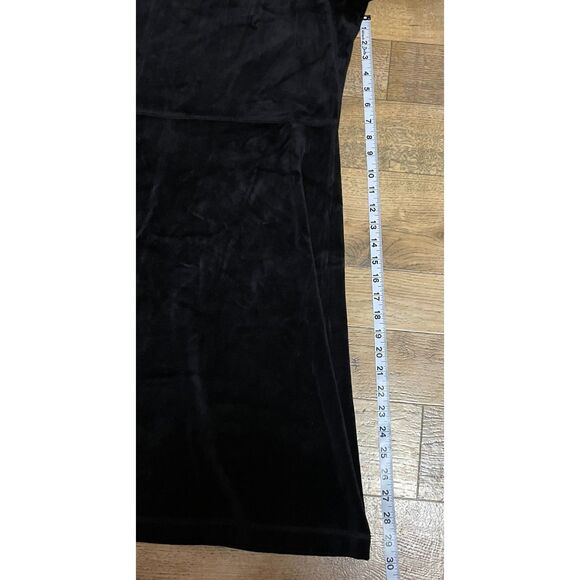 Talbots Woman Black Stretch Velvet Shift Dress 2X NWT $149 3/4 Sleeve Scoop - Picture 6 of 8